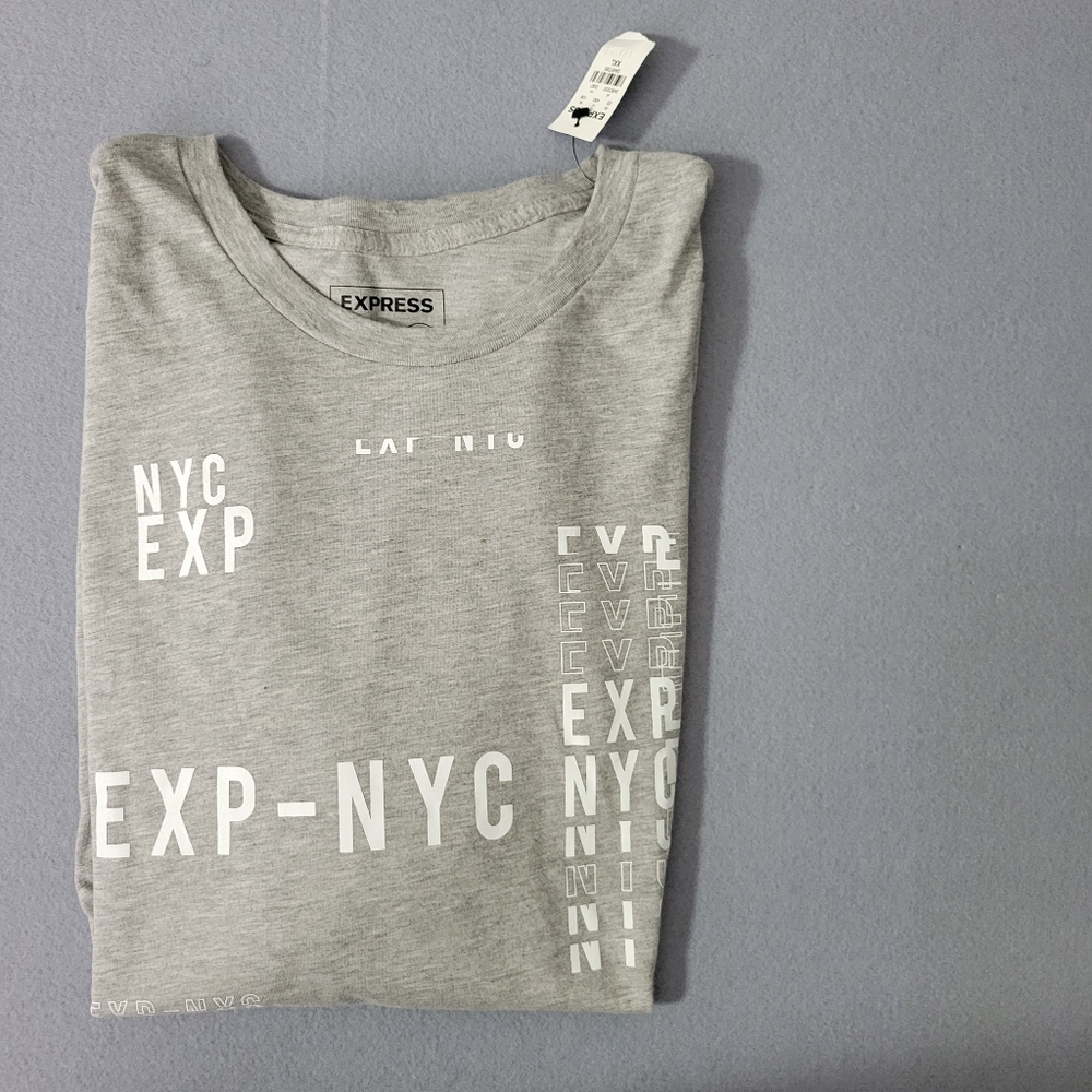 Express - Long Sleeve Graphic Henley (NWT) - Picture 2 of 8